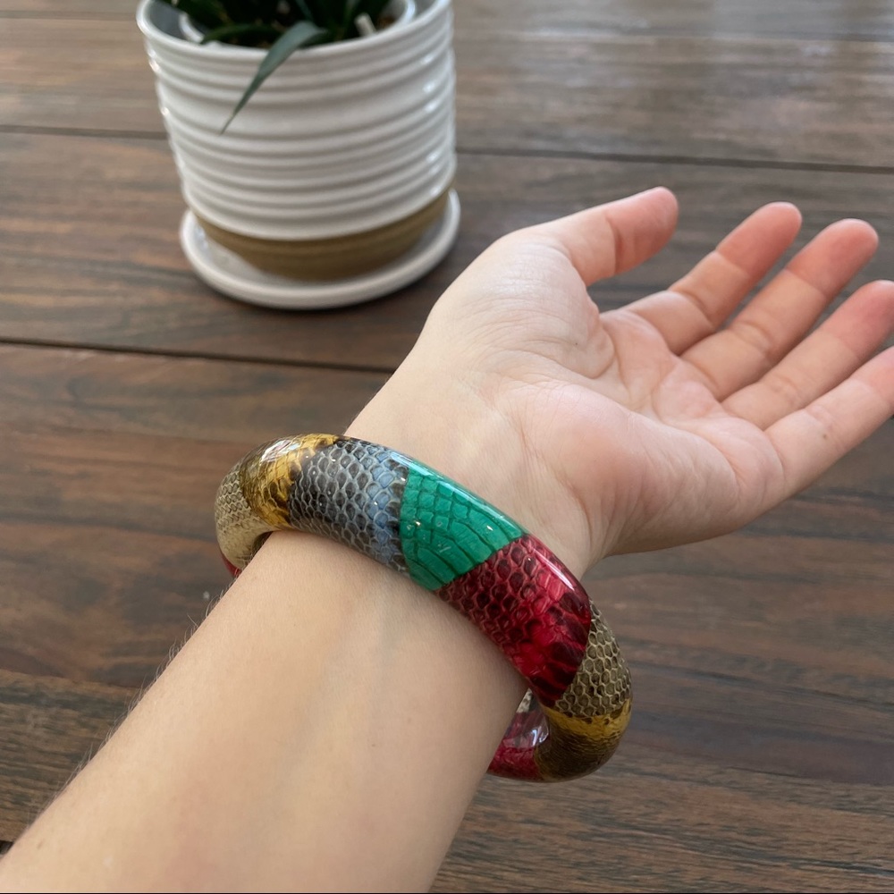 Dyed Python Snake Bracelet - image 2